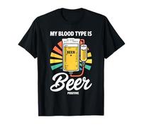 My Blood Type Is Beer Positive Funny Sarcastic Beer Lovers Camiseta