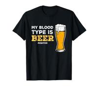 My Blood Type Is Beer Positive Funny Sarcastic Beer Lovers Camiseta