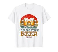 My Blood Type Is Beer Positive Funny Sarcastic Beer Lovers Camiseta