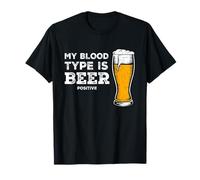 My Blood Type Is Beer Positive Funny Sarcastic Beer Lovers Camiseta