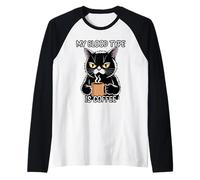My Blood Type Is Coffee Camiseta Manga Raglan