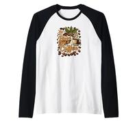 My Blood Type is Coffee Funny Caffeine Lover Design Camiseta Manga Raglan