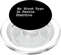 My Blood Type Is Paella Positivo Divertido Paella Minimalista PopSockets PopGrip para MagSafe