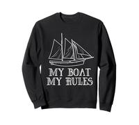My Boat My Rules Funny Pirate Ship Boat Captain Sailing Sudadera