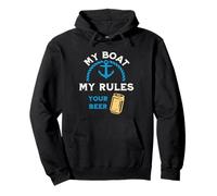 My Boat My Rules Your Beer Funny Boating Sailing Nautical Sudadera con Capucha