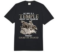 My Body Is A Temple Ancient Crumbling Probably Cursed Comfort Colors Adult Heavyweight T-Shirt