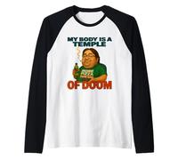 My Body Is A Temple of Doom Humor Divertido Juegos Camiseta Manga Raglan