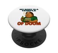 My Body Is A Temple of Doom Humor Divertido Juegos PopSockets PopGrip Adhesivo