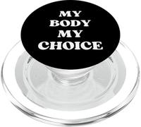 My Body My Choice - Diseño de Texto en Blanco PopSockets PopGrip para MagSafe