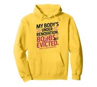 My Body's Under Renovation Funny Breast Cancer Awareness Sudadera con Capucha
