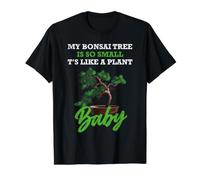 My Bonsai Tree Is So Small, It's Like a Plant Baby Camiseta gráfica económica, Hombre, Negro, XL