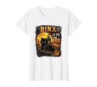 My Boo - Lindo diseño de Gatos Negros de Halloween Camiseta gráfica económica, Mujer, Blanco, XL