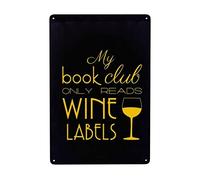 My Book Club - Cartel de metal vintage para decoración de pared para el hogar, cocina, garaje, bar, pub, decoración de pared, póster de regalo, 30,5 x 40,6 cm