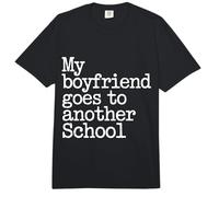 My Boyfriend Goes To Another School Distance Love - Comfort Colors Adult Heavyweight T-Shirt