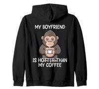 My Boyfriend Is Hotter Than My Coffee Sudadera con Capucha