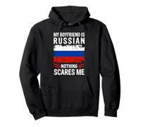 My Boyfriend Is Russian Nothing Scares Me Russia Flag Sudadera con Capucha