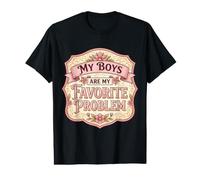 My Boys Are My Favorite Problem Divertido Día de la Madre Mamá Hijos Camiseta gráfica económica