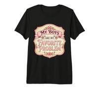 My Boys Are My Favorite Problem Divertido Día de la Madre Mamá Hijos Camiseta Premium