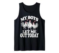 My Boys Let Me out Today Chicken Mom Funny Camiseta sin Mangas