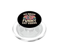 My Brain Is 90% Funny Cat Videos Memes Felinos PopSockets PopGrip para MagSafe