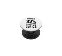 My Brain Is 99% Detroit Rap Letras PopSockets PopGrip Adhesivo