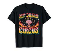 My Brain Is A Circus Humor Neurodivergente Retro Divertido Camiseta