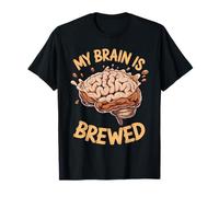 My Brain Is Brewed Cafeína Pensador Espresso Camiseta