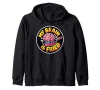My Brain Is Fried Relatable Meme Burnout - Sudadera con Capucha