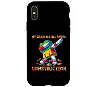 My Brain Is Still Under Construction Master Builder Dabbing Carcasa para iPhone X/XS
