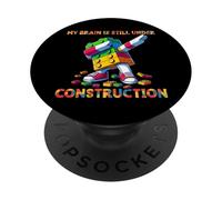 My Brain Is Still Under Construction Master Builder Dabbing PopSockets PopGrip Adhesivo