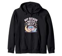 My Brain Needs Rest Burnout Tired Mood Exhausted - Sudadera con Capucha