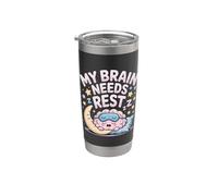 My Brain Needs Rest Burnout Tired Mood Exhausted - Vaso térmico de acero inoxidable de doble pared