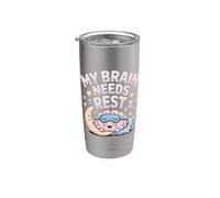 My Brain Needs Rest Burnout Tired Mood Exhausted - Vaso térmico de acero inoxidable de doble pared