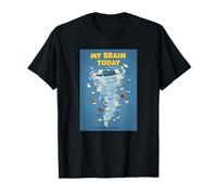 My Brain Today Chaos Tornado Lista de tareas mentales Humor Arte Divertido Camiseta