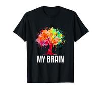 My Brain Tree Rainbow Splash Neurodivergente Adulto Camiseta