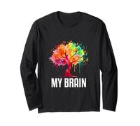 My Brain Tree Rainbow Splash Neurodivergente Adulto Manga Larga