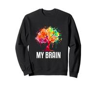 My Brain Tree Rainbow Splash Neurodivergente Adulto Sudadera