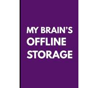 My Brain's Offline Storage: A Lined Notebook for Thoughts, Ideas & Everything Your Mind Can't Hold