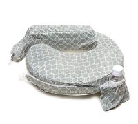 My Brest Friend Almohada de Lactancia, de Lujo, Comodidad Mejorada con Funda, Almohada ergonómica para el máximo Apoyo para mamá y bebé, Almohada Ajustable con práctico Bolsillo Lateral, Color Gris