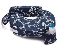 My Brest Friend Almohada de lactancia original para lactancia materna, lactancia y soporte de postura con bolsillo y funda extraíble, azul marino