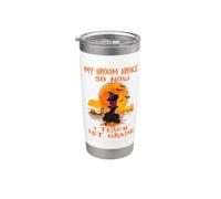 My Broom Broke So Now I Teach 1st Grade Teacher Halloween Vaso térmico de acero inoxidable de doble pared