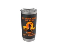 My Broom Broke So Now I Teach 1st Grade Teacher Halloween Vaso térmico de acero inoxidable de doble pared