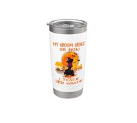 My Broom Broke So Now I Teach 3rd Grade Teacher Halloween Vaso térmico de acero inoxidable de doble pared
