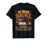 My Broom Broke So Now I Teach English Funny Halloween Camiseta