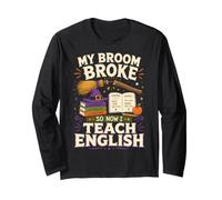 My Broom Broke So Now I Teach English Funny Halloween Manga Larga