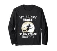 My Broom Broke So Now I Teach History Funny Halloween Manga Larga
