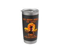 My Broom Broke So Now I Teach Preschool Teacher Halloween Vaso térmico de acero inoxidable de doble pared