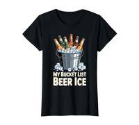 My Bucket List Beer Ice Drinker Routine Party Bar - Camiseta gráfica económica, Mujer, Negro, XS