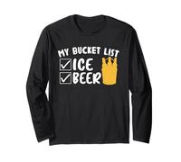 My Bucket List Ice Beer Team Drinking Beer Lover Drinker Manga Larga