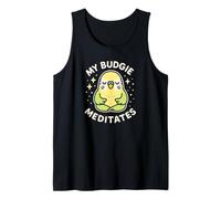 My Budgie Meditates - Lindo Tema de pájaro Loro Camiseta sin Mangas